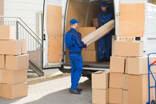 Removal team planning a flat move in Marylebone street