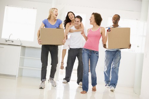 Moving team helping with house removals in Marylebone on a central London street