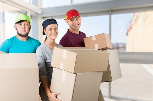 Packing supplies prepared for residential and office relocation in Marylebone