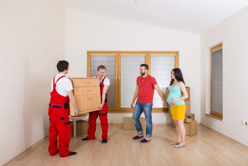 Marylebone Movers team preparing items safely with protective wrapping