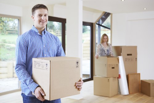 Moving crew loading furniture for a house removal in Marylebone