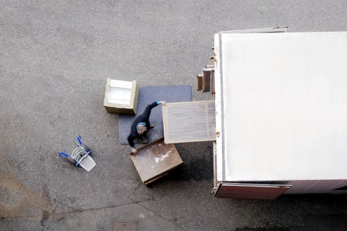 Professional removals team planning a Marylebone move on a central London street