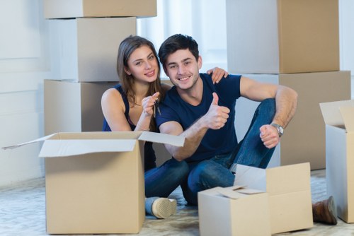 Careful loading of household items for a Marylebone move