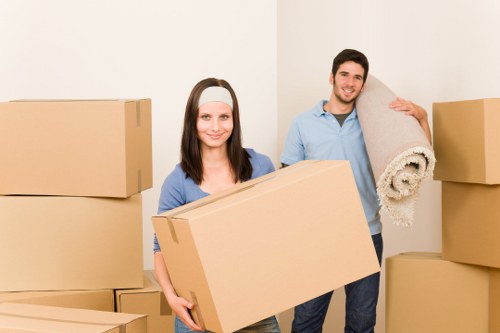 Office relocation equipment loaded for urgent removals in Marylebone