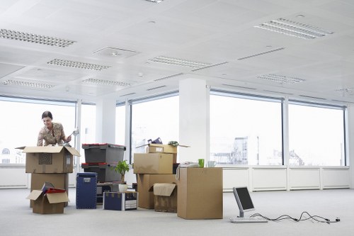 Team leader reviewing safe working procedures during a move